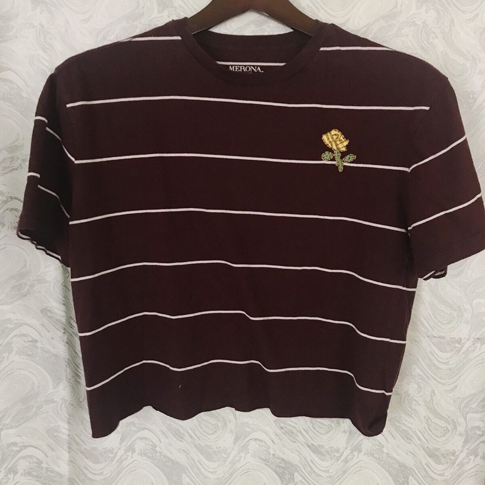 Embroidered Cropped Tee